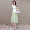 New Chinese-style two-piece dress set for women in 2024, high-end and youthful, improved cheongsam and Hanfu Item Picture